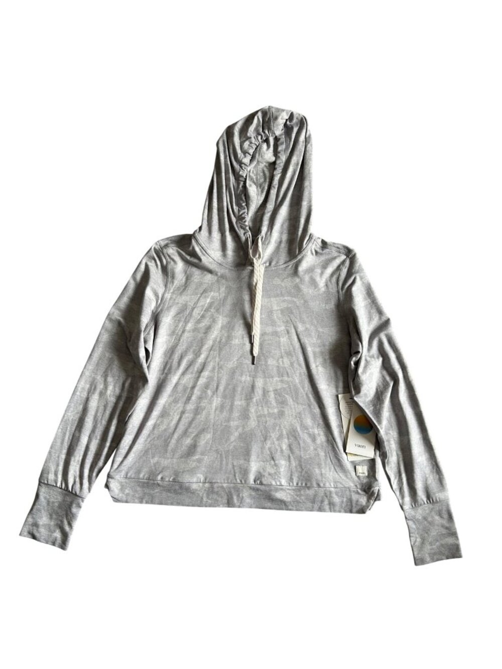 Vuori Women's Sz Small Grey Long Sleeve Hoodie Recycled Polyester